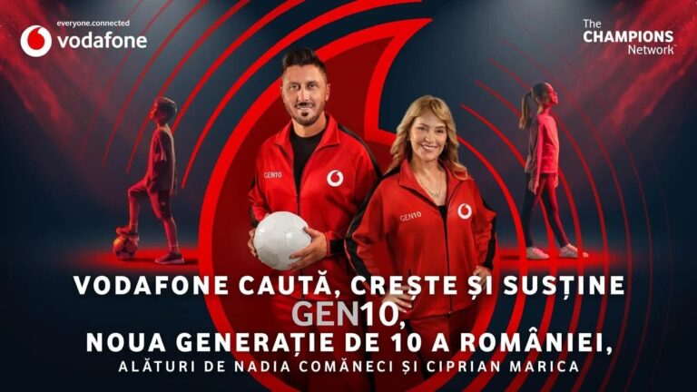 Vodafone lansează GEN10 pentru 21 de copii la gimnastică și fotbal